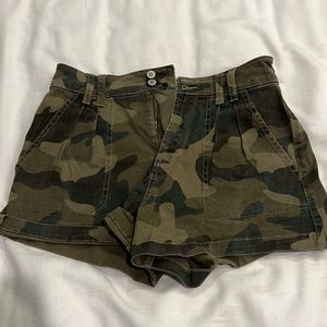 Hollister camo jean shorts